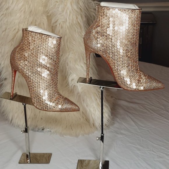 Christian Louboutin Ankle Boots, Sequin Designer Boots, Huge Discount! - Picture 12 of 15